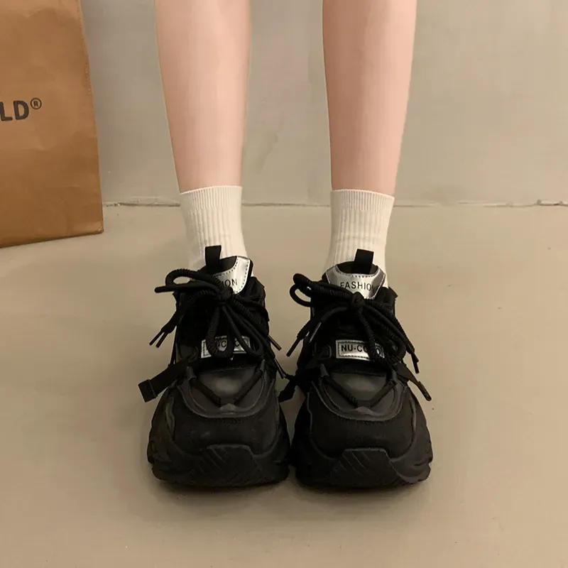 ABCYLM Cushioning, Slip Resistant, Impact Resistant Low Top Chunky Sneakers Women's-7