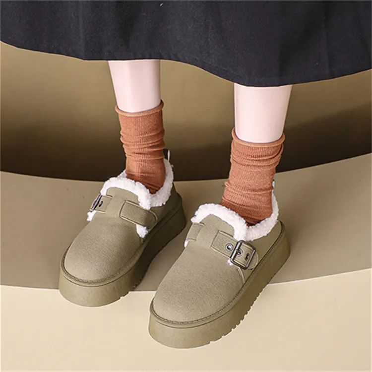 ABCYLM Thermal Height Increasing Coverage Ankle Length Snow Boots Women's-9