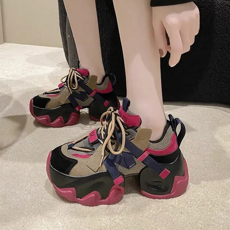ABCYLM Anti Slip, Wear Resistant, And Impact Resistant Coverage Low Top Chunky Sneakers Women's-2