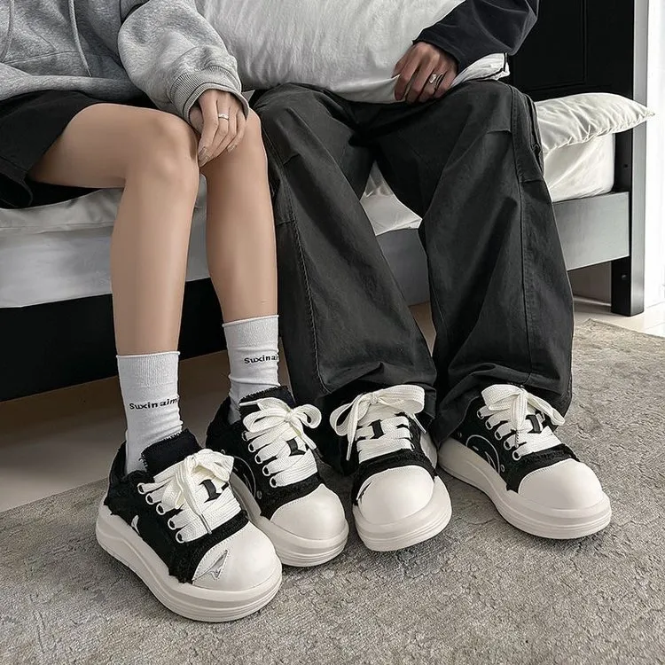 ABCYLM Slip Resistant Cushioning With Impact Resistance And Height Increase Low Top Skateboard Shoes Unisex-9