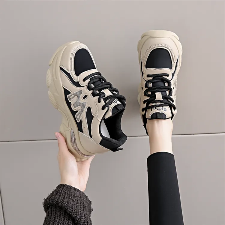 ABCYLM Non slip Lightweight Low Top Chunky Sneakers Women's-9