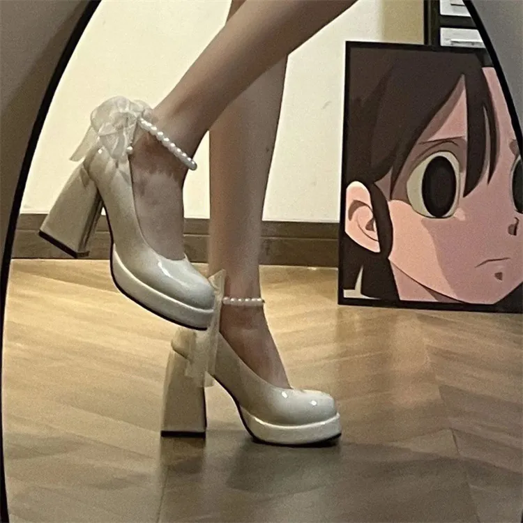 ABCYLM Chunky Heel High Heels Women's-3