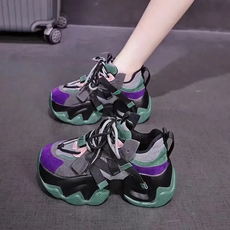 ABCYLM Anti Slip, Wear Resistant, And Impact Resistant Coverage Low Top Chunky Sneakers Women's-6