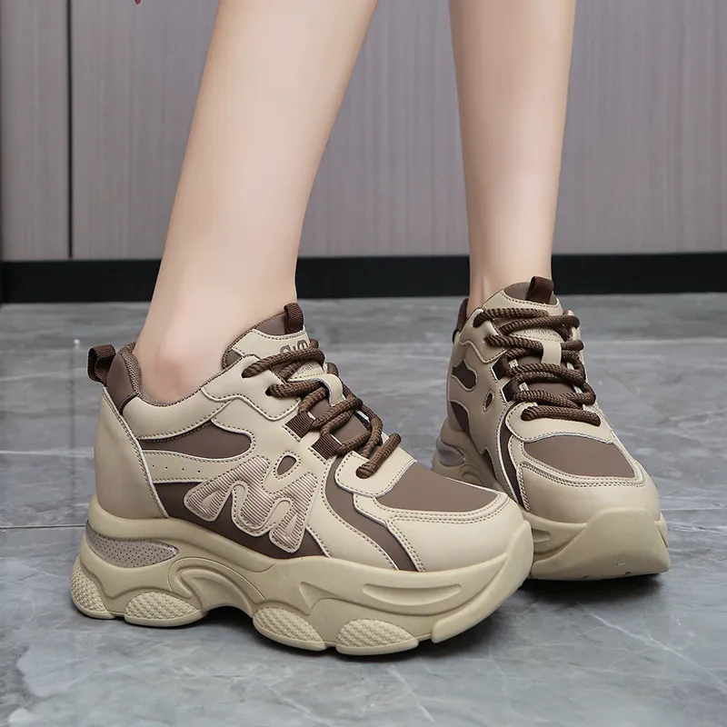 ABCYLM Non slip Lightweight Low Top Chunky Sneakers Women's-3