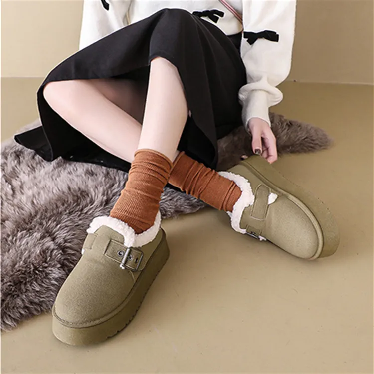 ABCYLM Thermal Height Increasing Coverage Ankle Length Snow Boots Women's-8