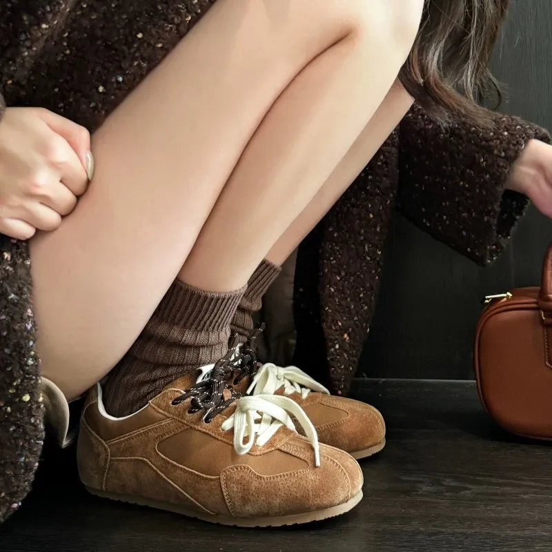 ABCYLM Low Top Casual Shoes Women's Wheat Brown-4