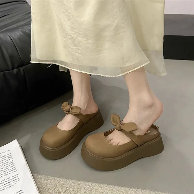 ABCYLM Quiet Abrasion Resistant Slip Resistant Wrap toe Slippers Women's-7
