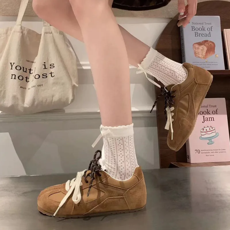 ABCYLM Low Top Casual Shoes Women's Wheat Brown-1