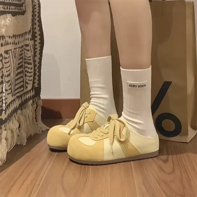 ABCYLM Rubber Sole Quiet Abrasion Resistant Slip Resistant Closed Toe Slippers Women's-2