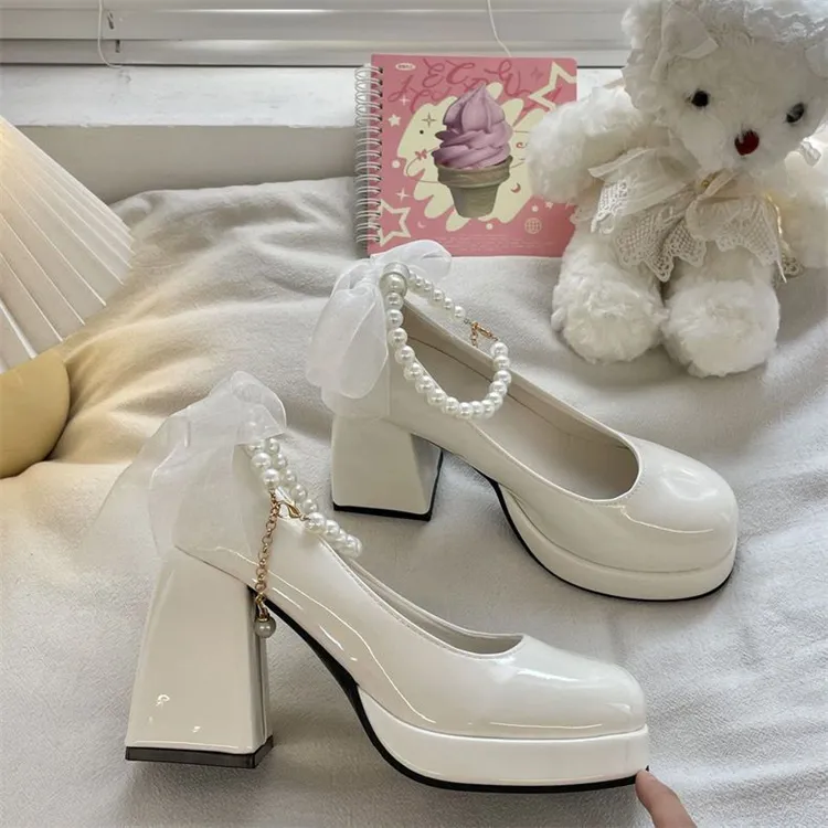 ABCYLM Chunky Heel High Heels Women's-4
