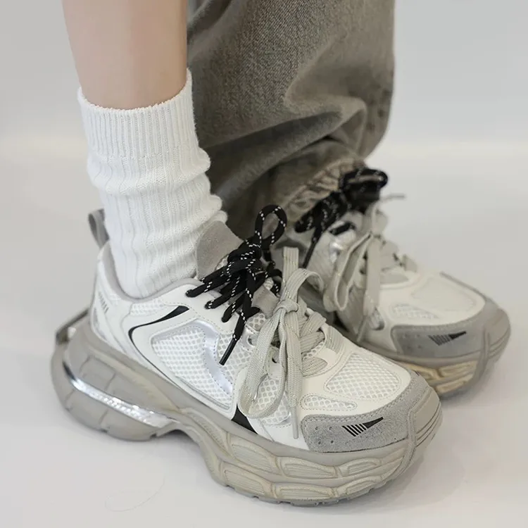 ABCYLM Cushioning Slip Resistant Coverage Low Top Chunky Sneakers Women's-12