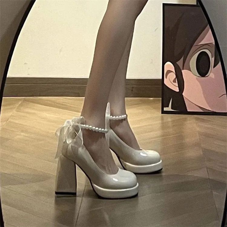 ABCYLM Chunky Heel High Heels Women's-1