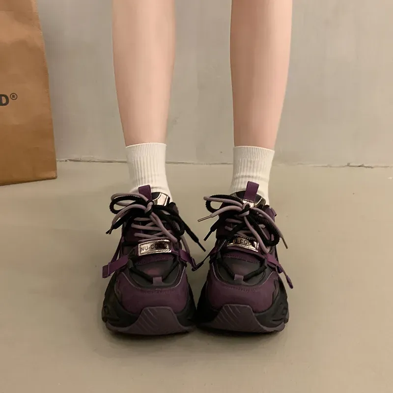 ABCYLM Cushioning, Slip Resistant, Impact Resistant Low Top Chunky Sneakers Women's-11