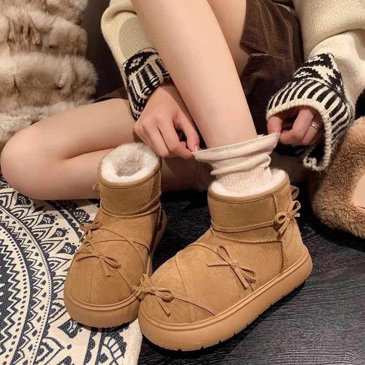 ABCYLM Thermal Cushioning Coverage Short Snow Boots Women's-11
