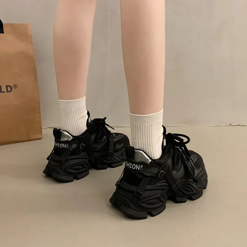 ABCYLM Cushioning, Slip Resistant, Impact Resistant Low Top Chunky Sneakers Women's-9