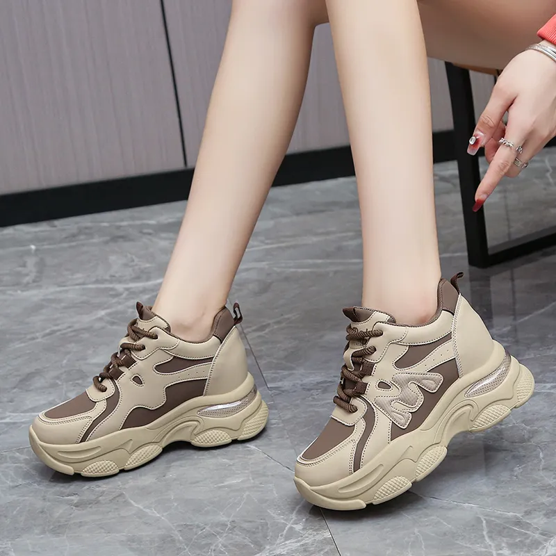 ABCYLM Non slip Lightweight Low Top Chunky Sneakers Women's-2
