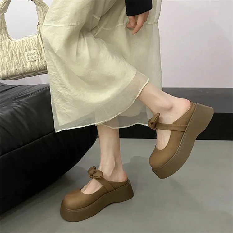 ABCYLM Quiet Abrasion Resistant Slip Resistant Wrap toe Slippers Women's-8