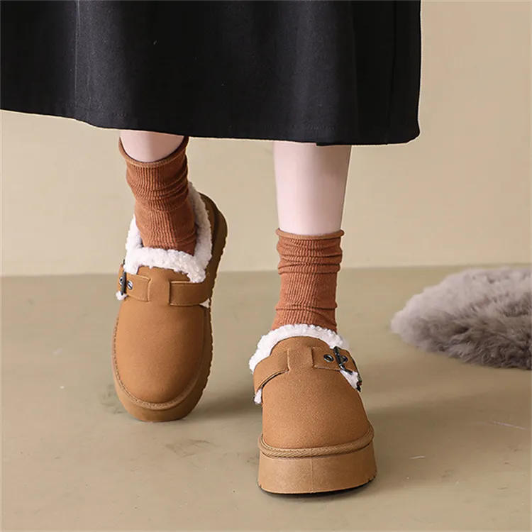 ABCYLM Thermal Height Increasing Coverage Ankle Length Snow Boots Women's-2