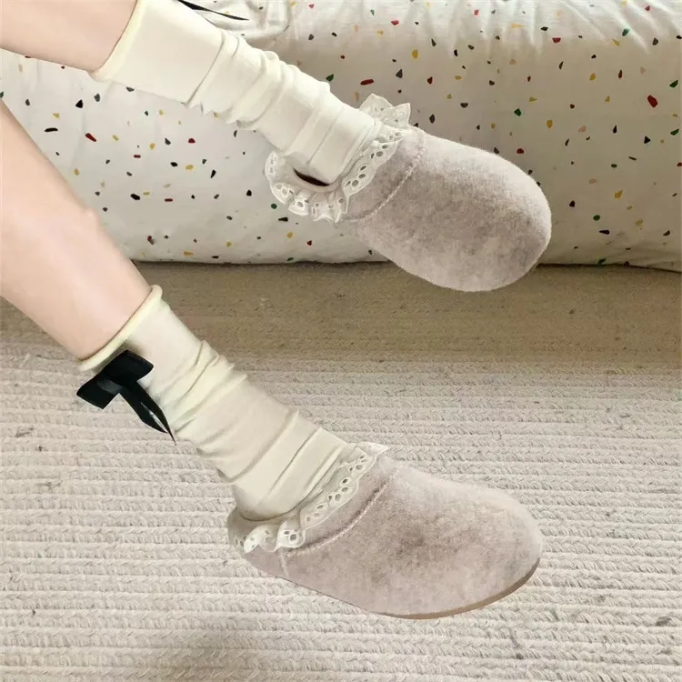 ABCYLM Rubber Sole Quiet Abrasion Resistant Slip Resistant Wrap toe Slippers Women's-4