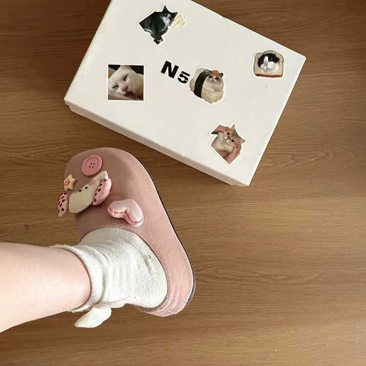 ABCYLM Quiet Abrasion Resistant Slip Resistant Wrap toe Slippers Women's Pink-5