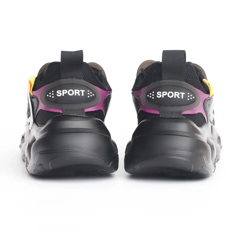 PAIN OR PLEASURE Slip Resistant Low Top Kids Lifestyle Shoes Black Teenagers-3
