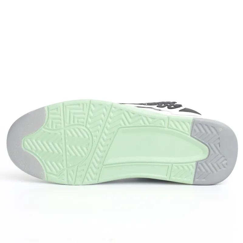 PAIN OR PLEASURE Low Top Kids' Skateboarding Shoes White Pine Green Teenagers-4