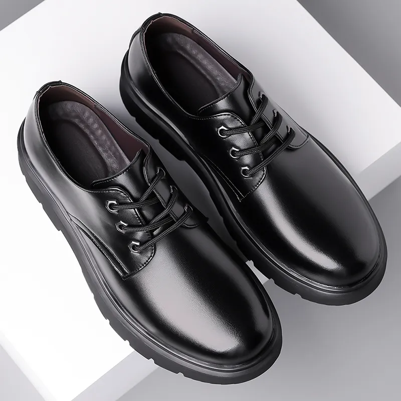 HUANAI Dress Shoes Men Low Top-4