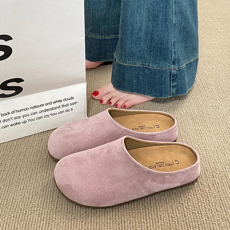 HUANAI Quiet Abrasion Resistant Slip Resistant Closed Toe Slippers Women's-9