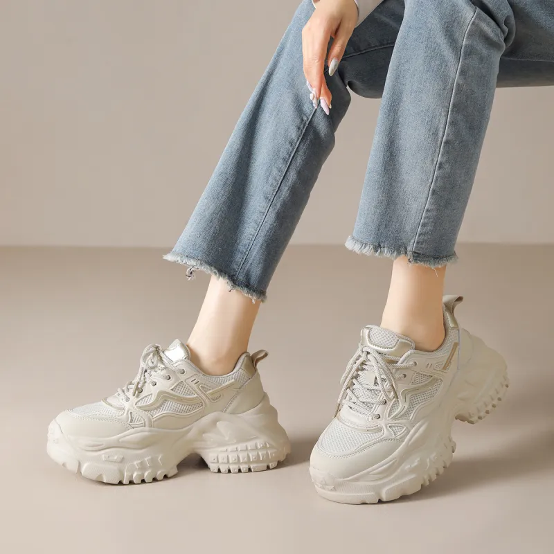 HUANAI Breathable Height Increasing Low-Top Casual Shoes Unisex-9