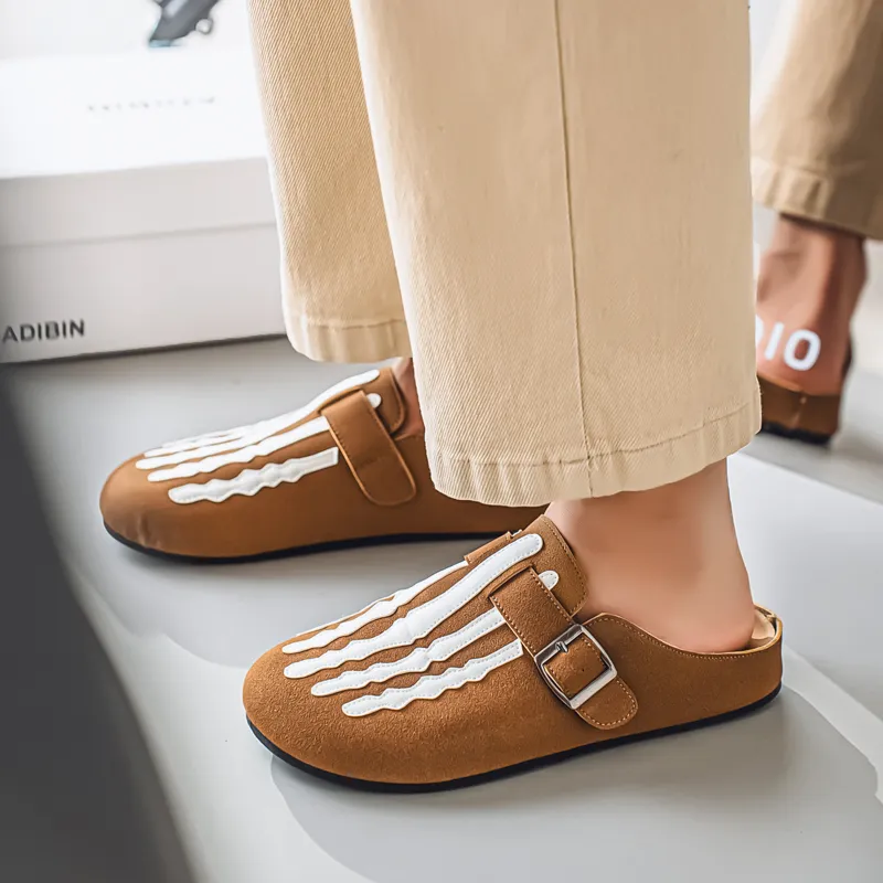 HUANAI Quiet Closed Toe Slippers Men's-14