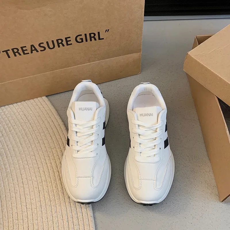 HUANAI Anti Slip Wear Resistant Low Top Casual Shoes Women's-5