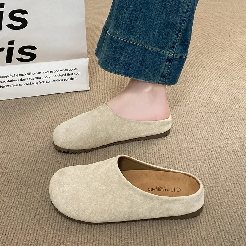 HUANAI Quiet Abrasion Resistant Slip Resistant Closed Toe Slippers Women's-6
