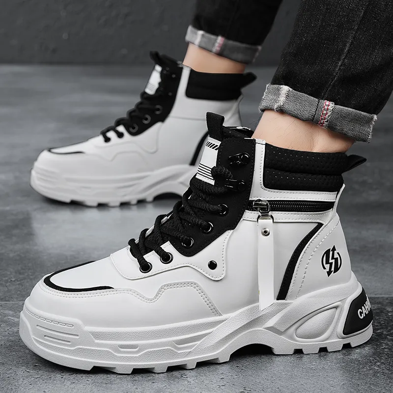 HUANAI Martin Boots Men Black-11