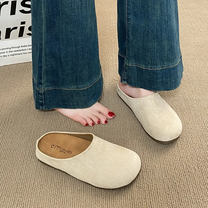 HUANAI Quiet Abrasion Resistant Slip Resistant Closed Toe Slippers Women's-5