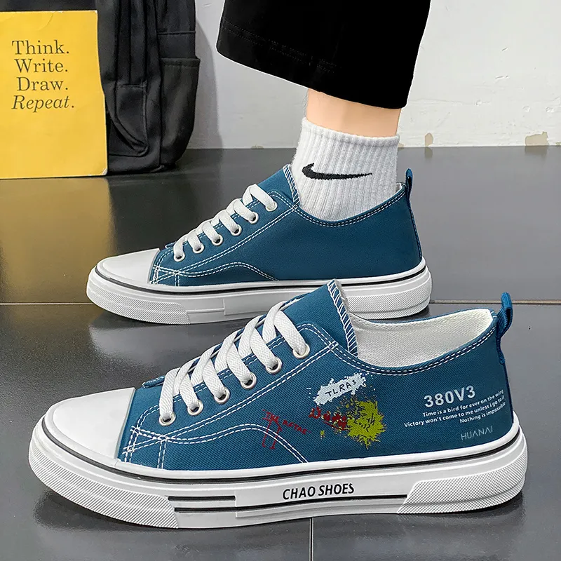 HUANAI Abrasion-Resistant Low-Top Canvas Shoes Men's-6