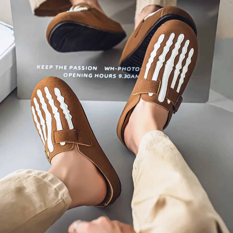 HUANAI Quiet Closed Toe Slippers Men's-16