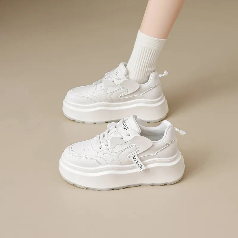 HUANAI Low Top Skateboard Shoes Women's White-1