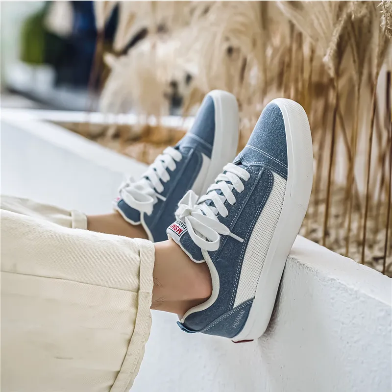 HUANAI Anti Slip Wear Resistant Low Top Skateboard Shoes Men's-8