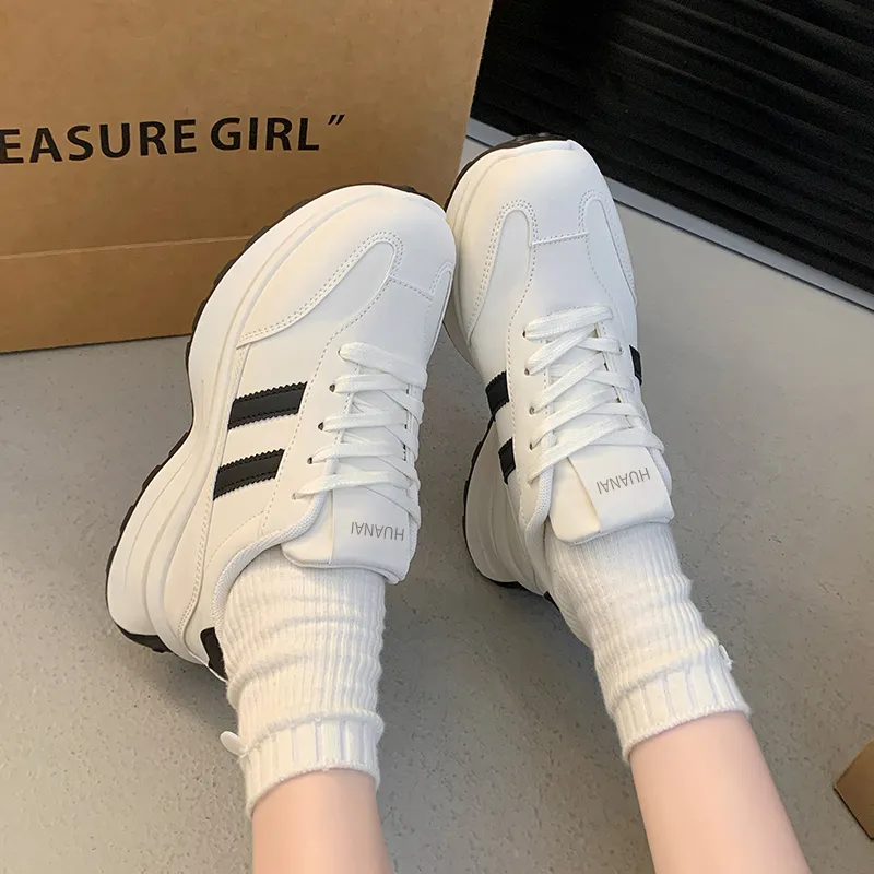 HUANAI Anti Slip Wear Resistant Low Top Casual Shoes Women's-7