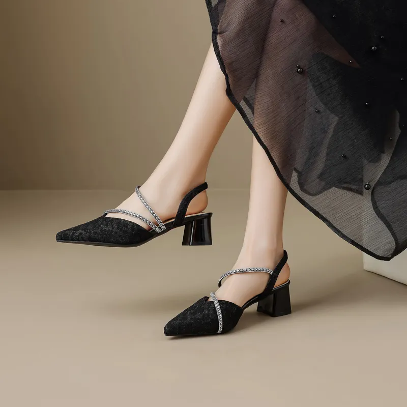 HUANAI Chunky Heel High Heels Women's-3