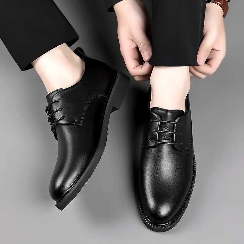 HUANAI Dress Shoes Men Low Top-7