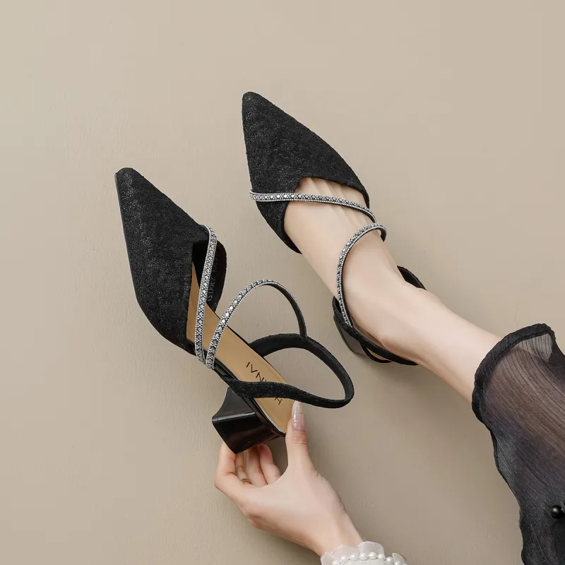 HUANAI Chunky Heel High Heels Women's-4