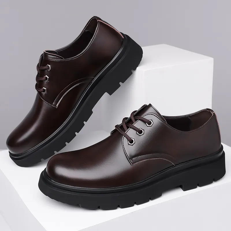 HUANAI Dress Shoes Men Low Top-6