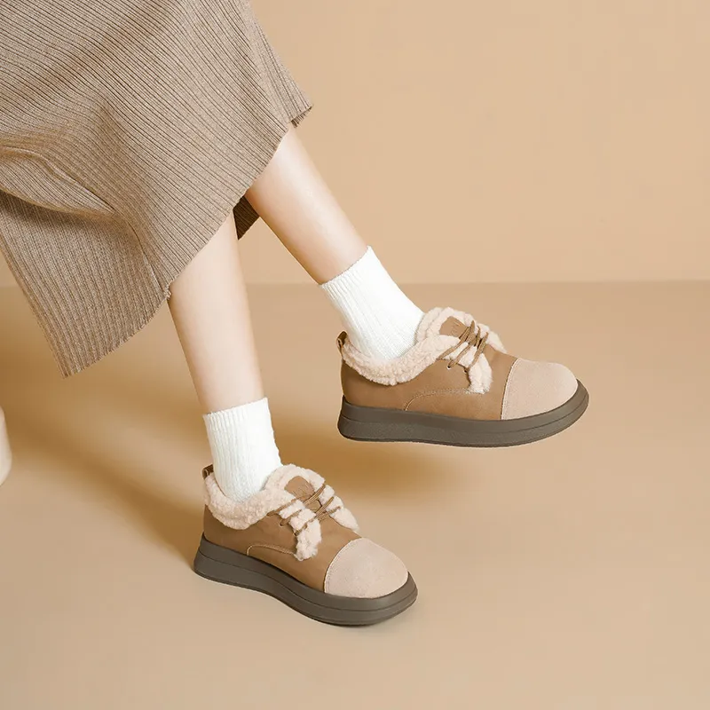 HUANAI Low Top Casual Shoes Women's Khaki-6