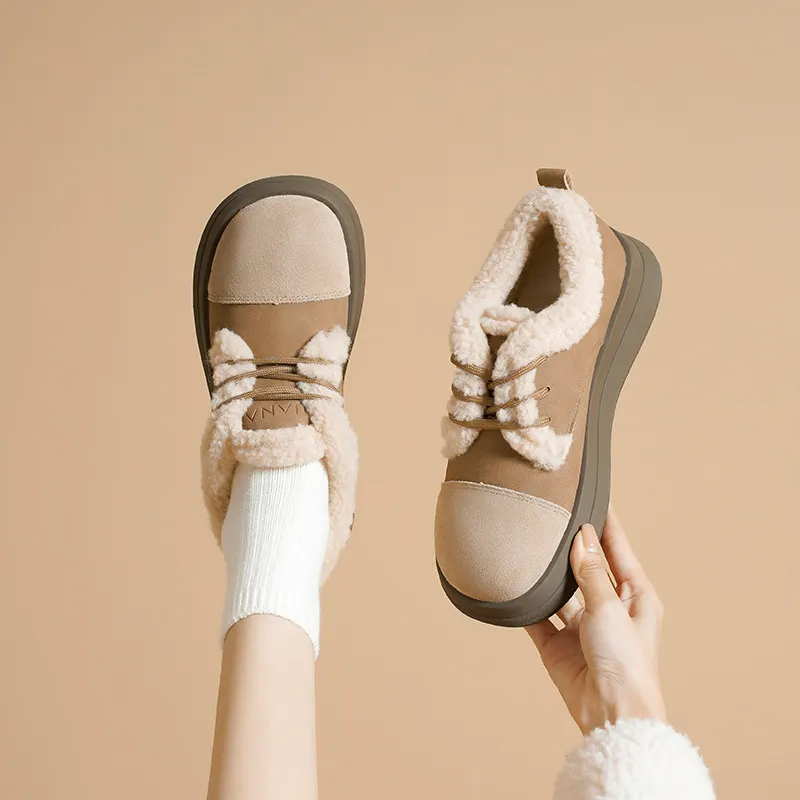 HUANAI Low Top Casual Shoes Women's Khaki-1