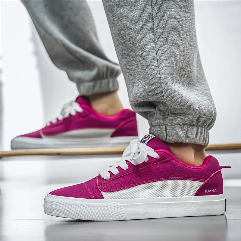 HUANAI Anti Slip Wear Resistant Low Top Skateboard Shoes Men's-2
