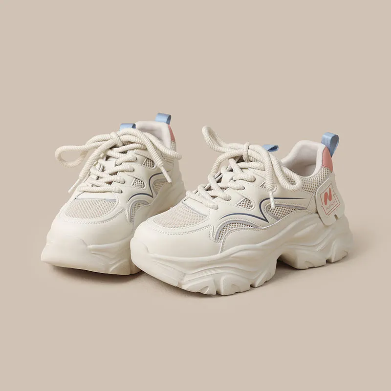 HUANAI Wear-Resistant Low-Top Chunky Sneakers Women's-5