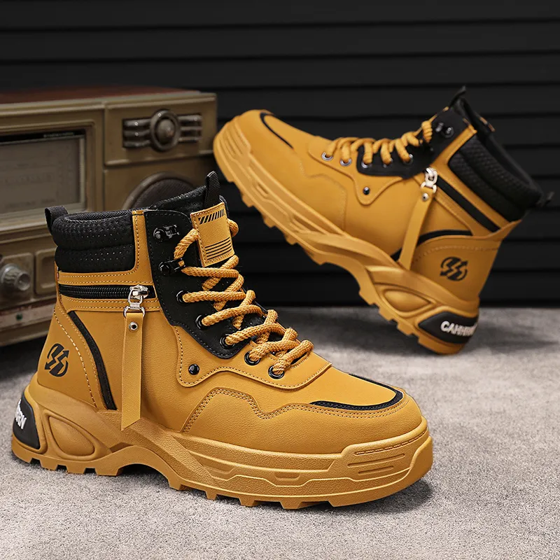 HUANAI Martin Boots Men Black-1