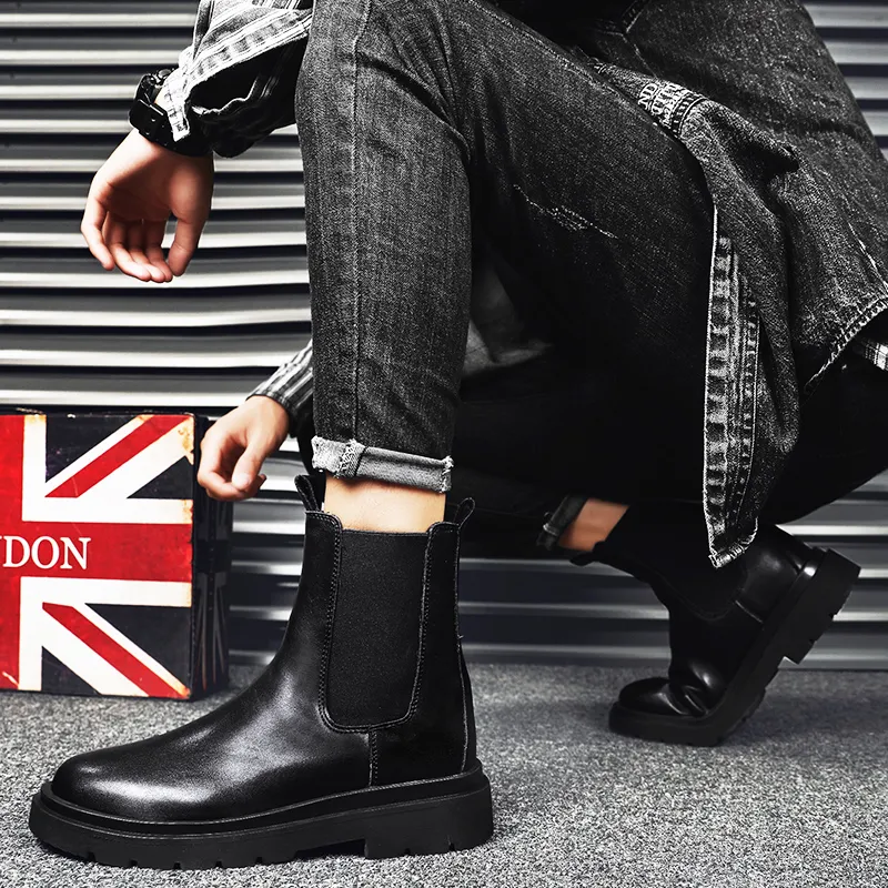 HUANAI Short Chelsea Boots Men's-6