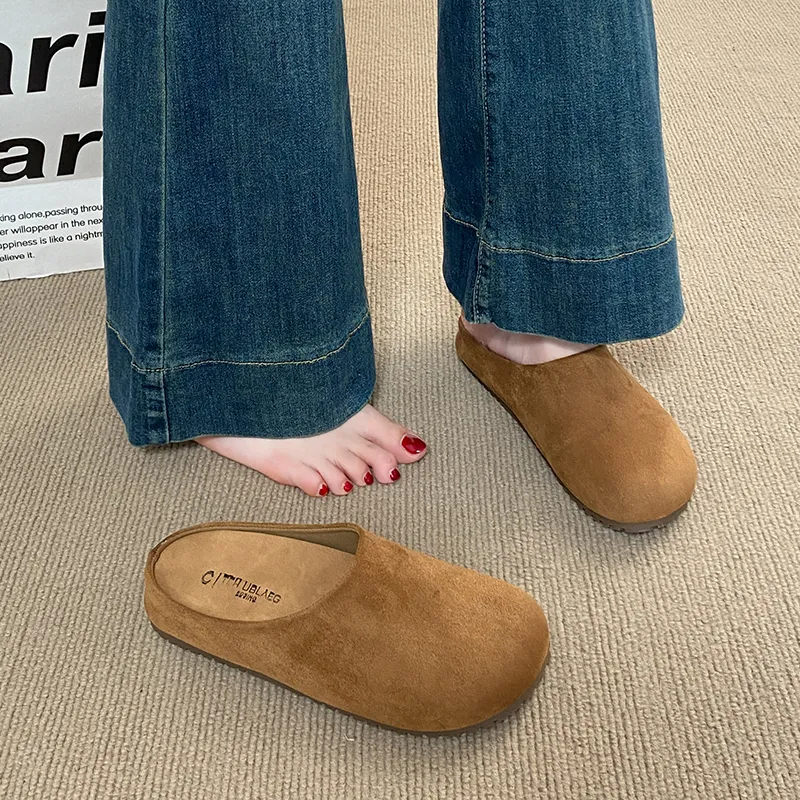 HUANAI Quiet Abrasion Resistant Slip Resistant Closed Toe Slippers Women's-21